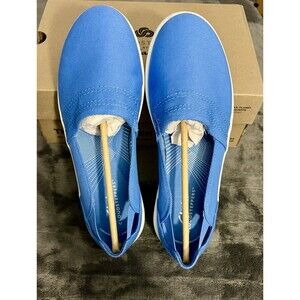 Clarks Washable 7.5W Cloudsteppers Blue Slip On Comfort Shoes Women's Casual